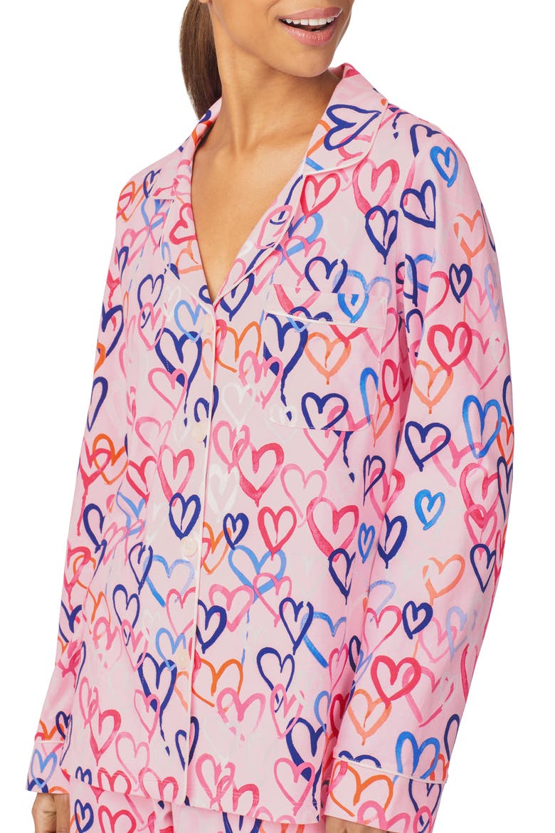 Print Jersey Pajamas, Alternate, color, ALL MY LOVE