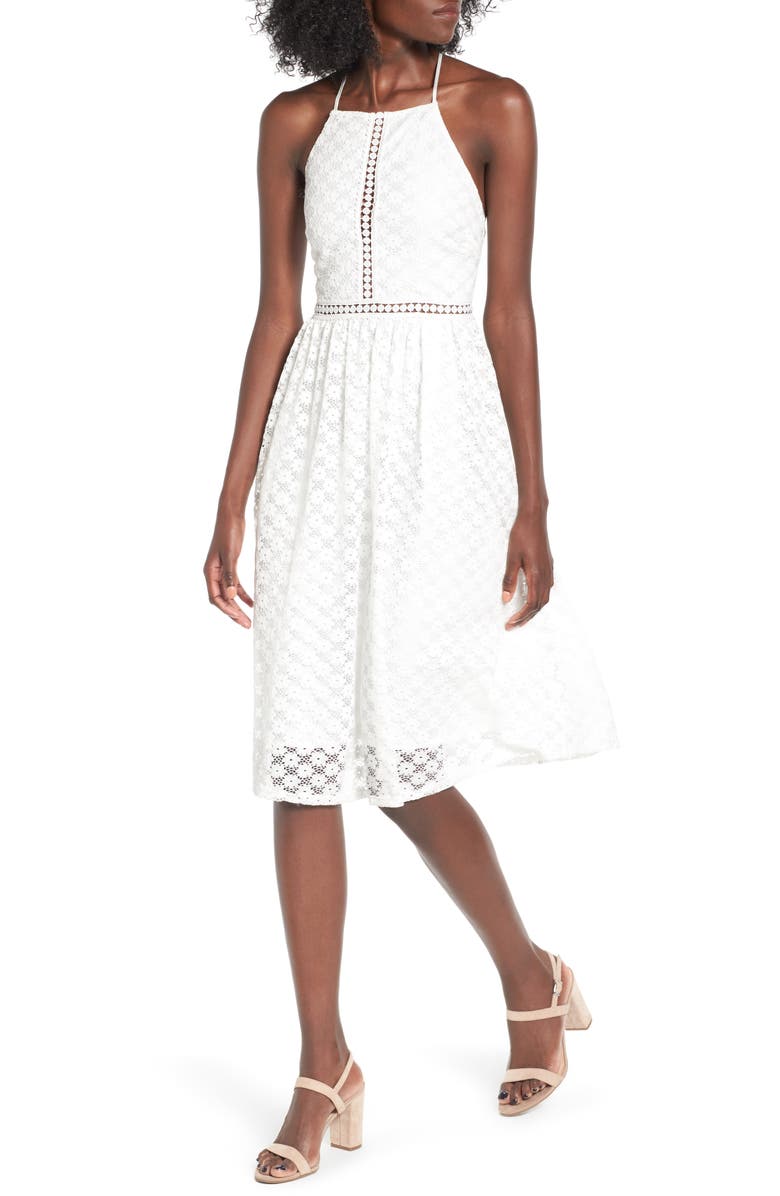 Soprano Lace Midi Dress, Main, color, 