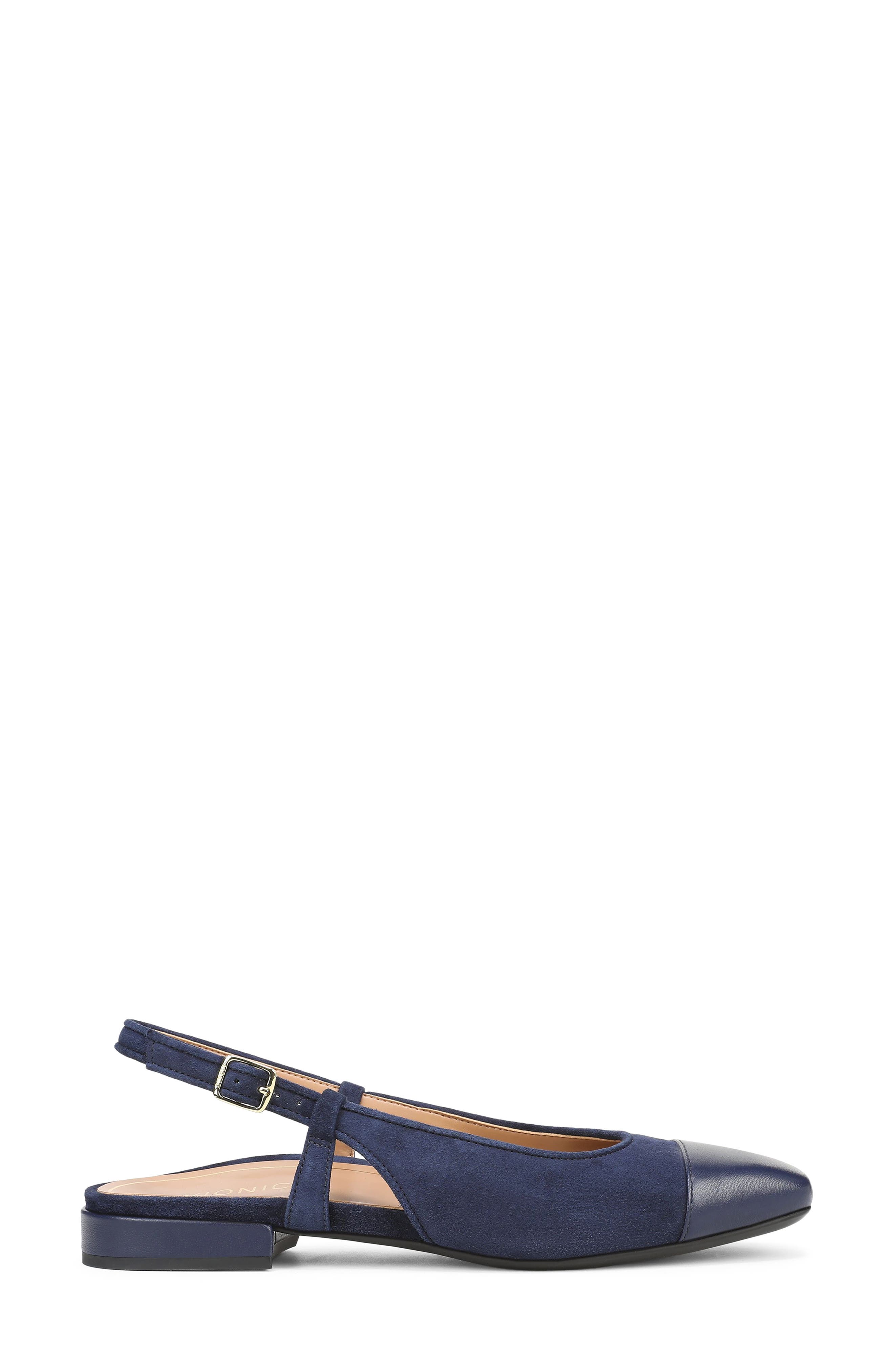 Petaluma Slingback Flat, Alternate, color, FRENCH NAVY SUEDE