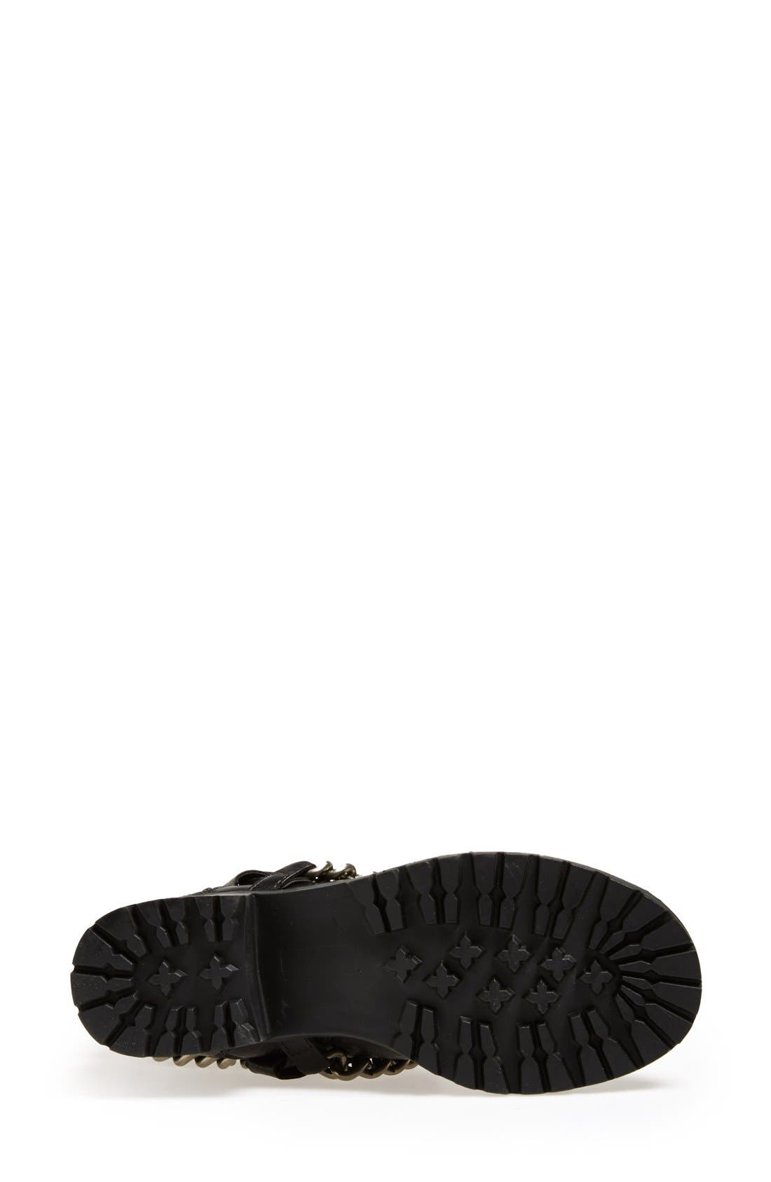KENDALL + KYLIE Madden Girl 'Bedforrd' Chain Wrapped Biker Bootie, Alternate, color, BLACK