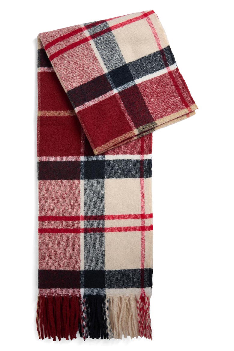 Deanna Scarf, Alternate, color, LIGHT CARDINAL TARTAN