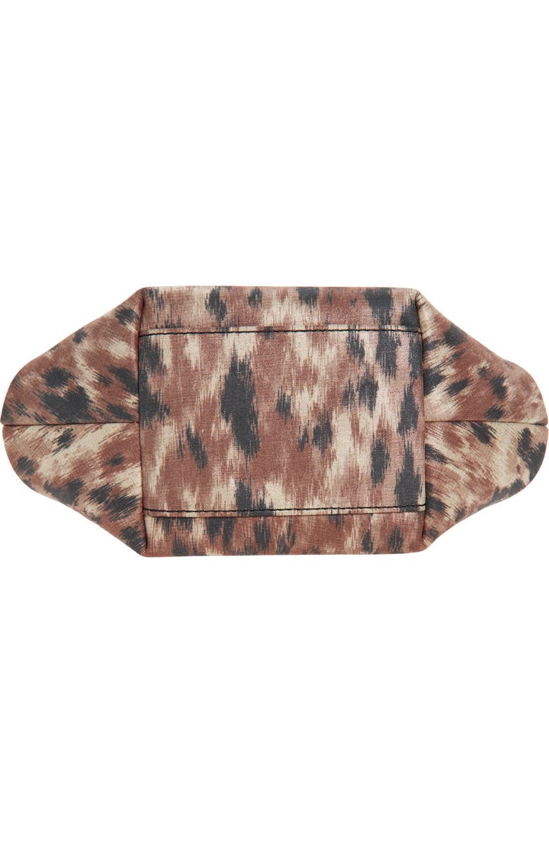 Ganni Mini Bou Taffeta Top Handle Bag, Alternate, color, Burro