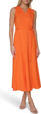 Calvin Klein Aerowash Faux Wrap Maxi Dress