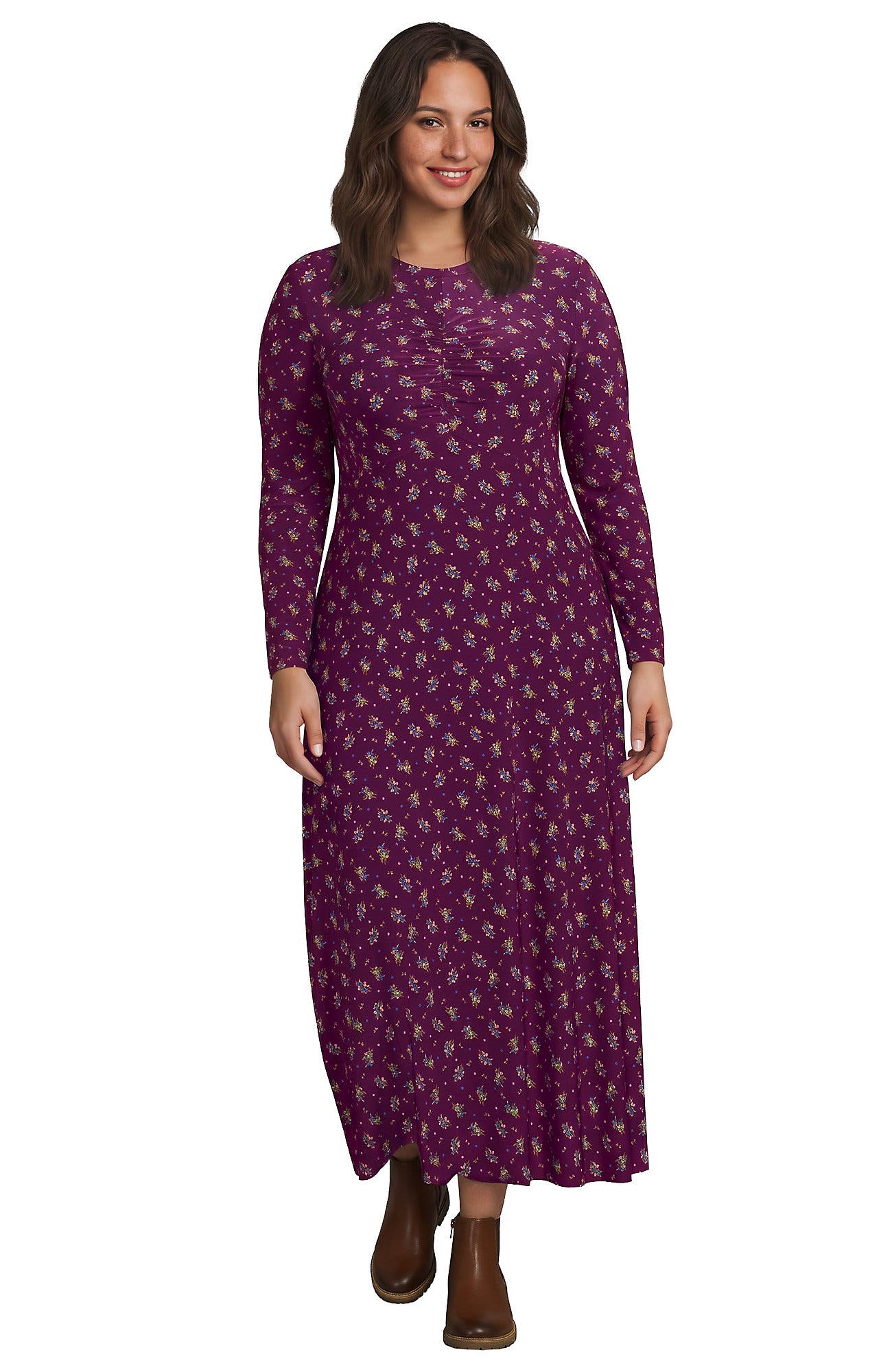 selected Vivid Plum/Pear Floral