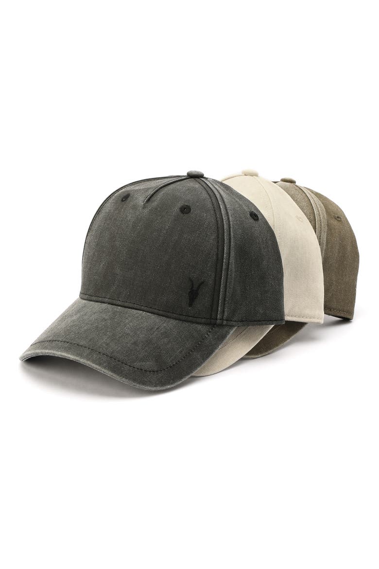 Ramskull Baseball Cap, Alternate, color, WASHED BLACK