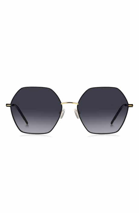 BOSS 57mm Gradient Geometric Sunglasses
