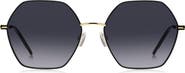 BOSS 57mm Gradient Geometric Sunglasses