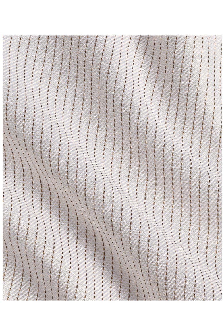Trim Fit Micro Stripe Cotton Dress Shirt, Alternate, color, DUNE