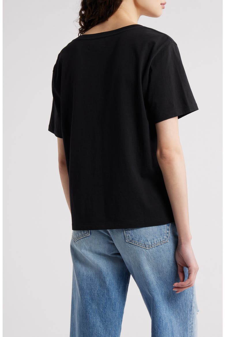 Core Cotton V-Neck T-Shirt, Alternate, color, BLACK