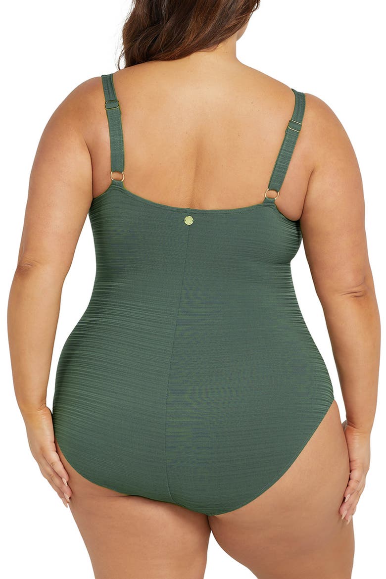 Aria Gericault One-Piece Swimsuit, Alternate, color, OLIVE