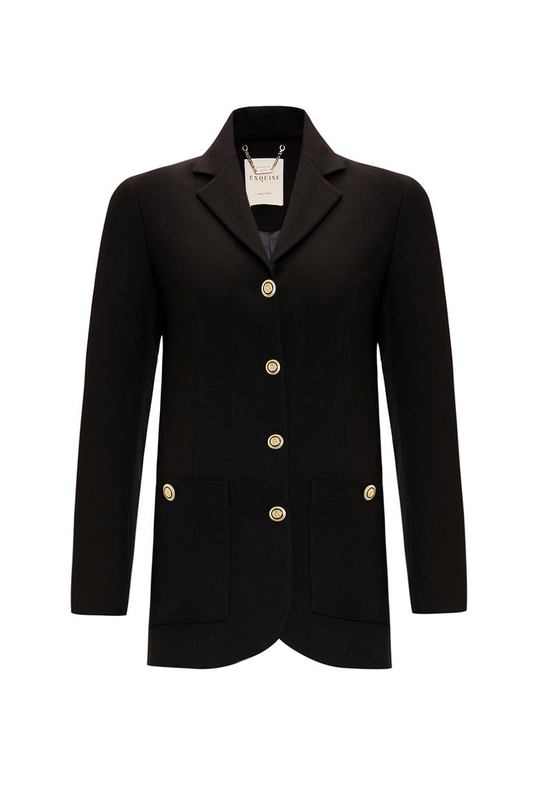 Jaime Blazer Jacket, Alternate, color, BLACK