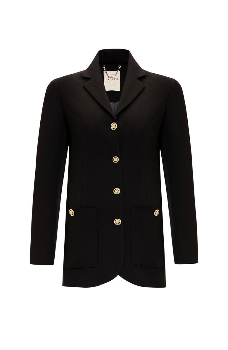 Exquise Jaime Blazer Jacket, Alternate, color, Black