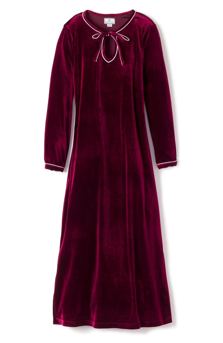 Petite Plume Harlow Velour Nightgown, Alternate, color, 