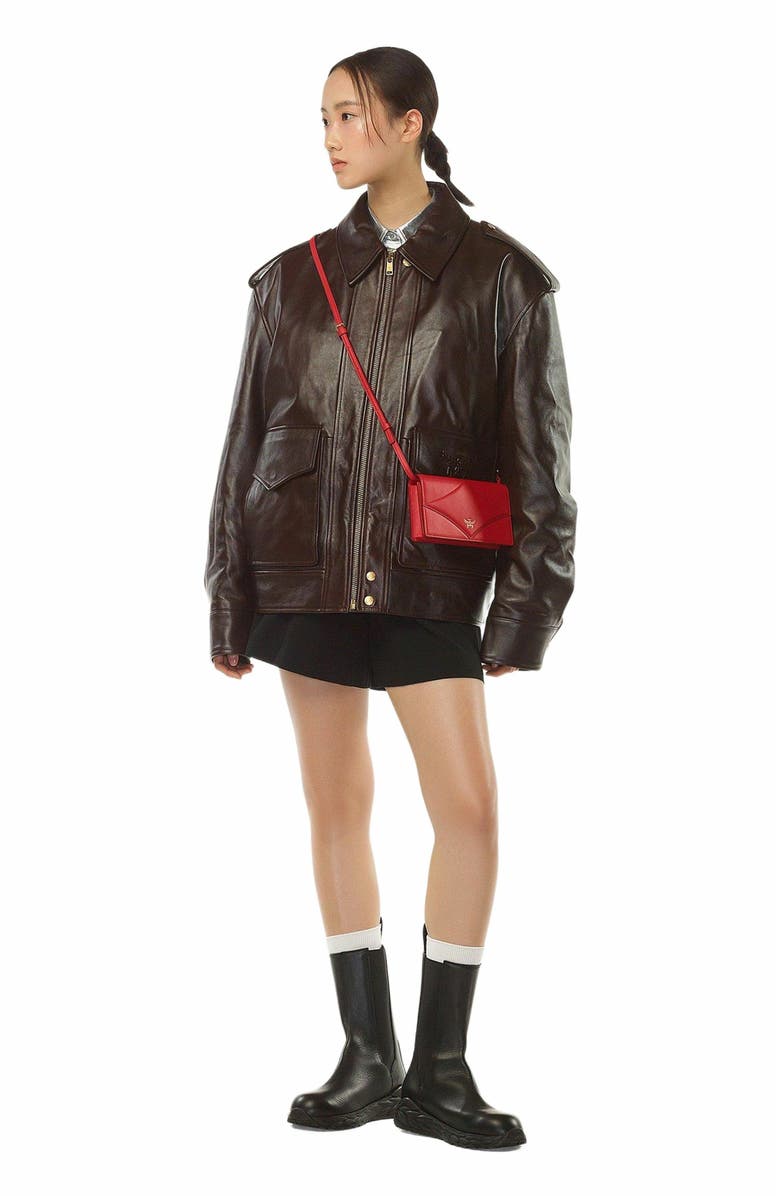 MCM Diamond Chain Wallet in Calf Leather, Alternate, color, 