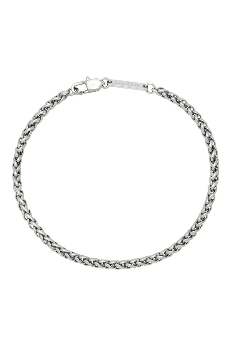 Men's Spiga Chain Bracelet, Main, color, SILVER