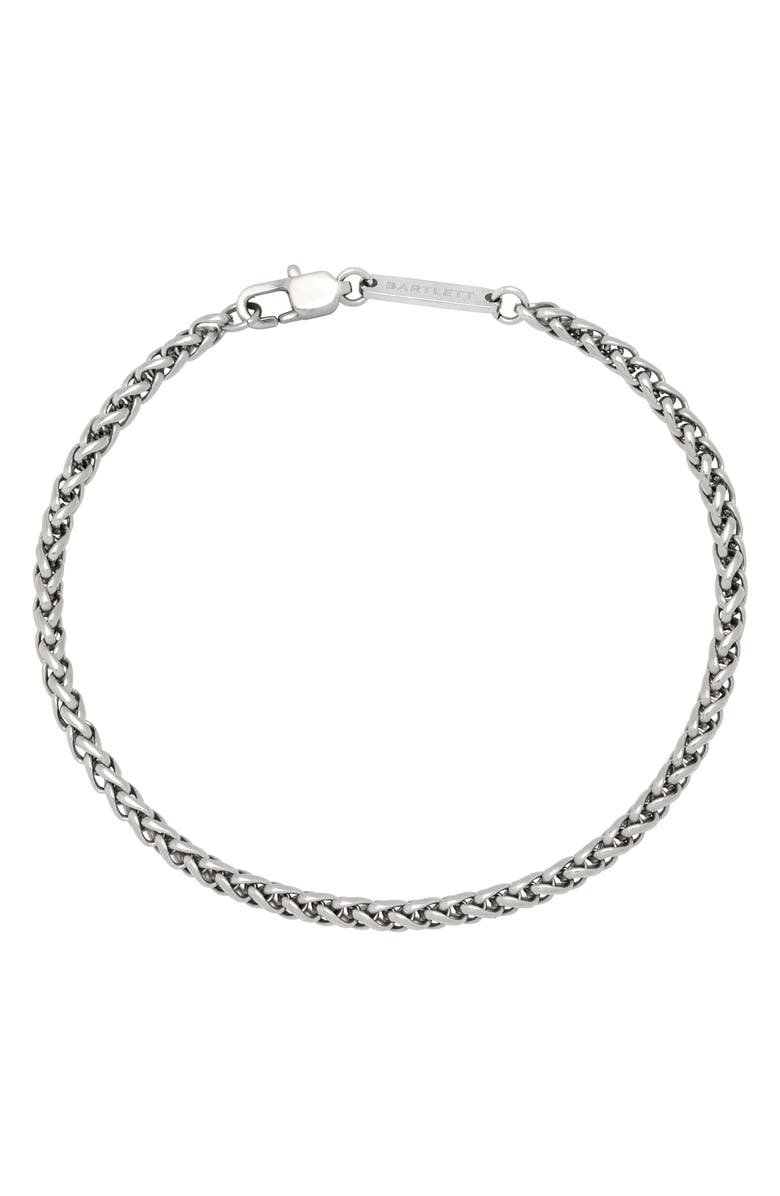 Estella Bartlett Men's Spiga Chain Bracelet, Main, color, Silver