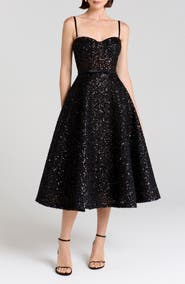 NADINE MERABI Marilyn Rhinestone Cocktail Dress