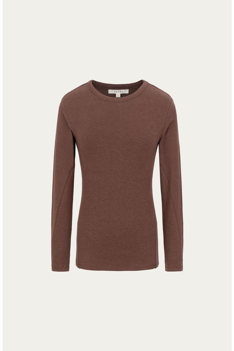 Hemp Essentials Long Sleeve Tee, Alternate, color, cocoa