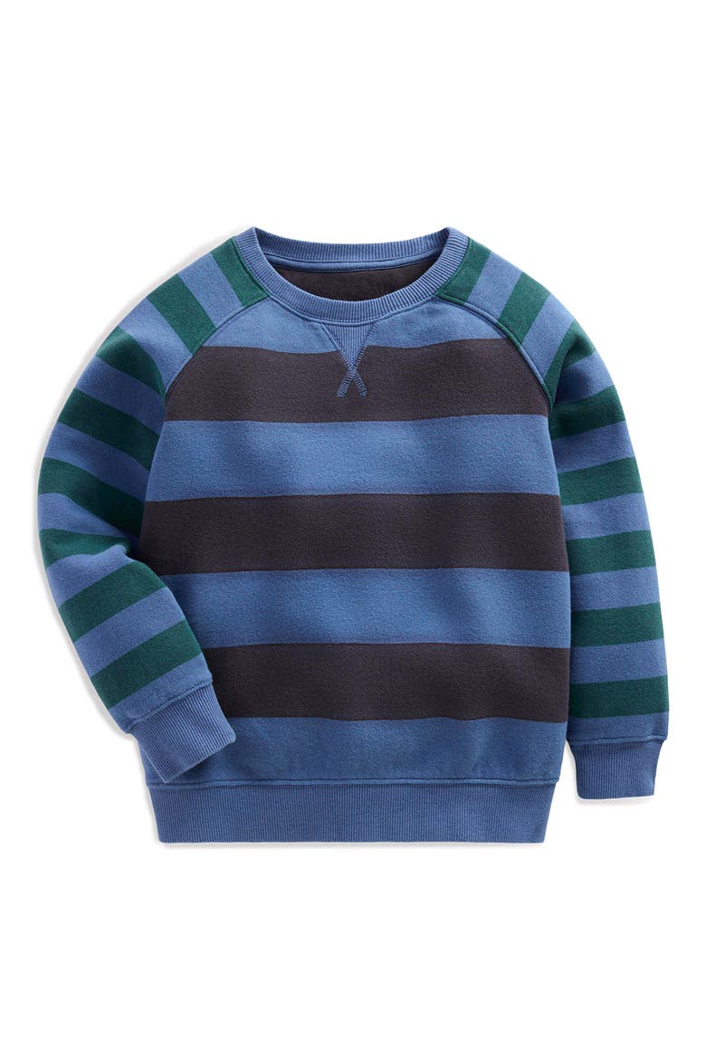 Kids' Striped Colourblock Sweatshirt, Main, color, BLUE STRIPE