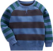 Mini Boden Kids' Striped Colourblock Sweatshirt