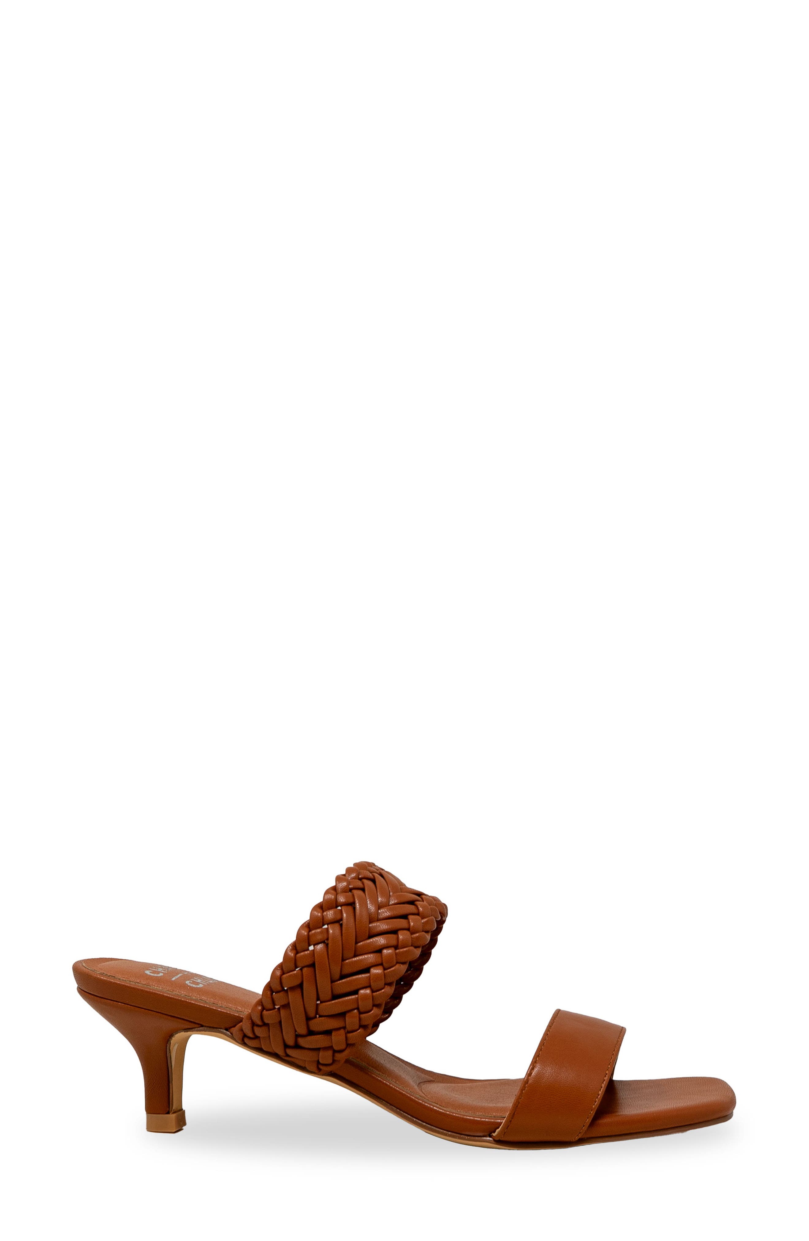 Woven Double Strap Kitten Heel Sandal, Alternate, color, TAN