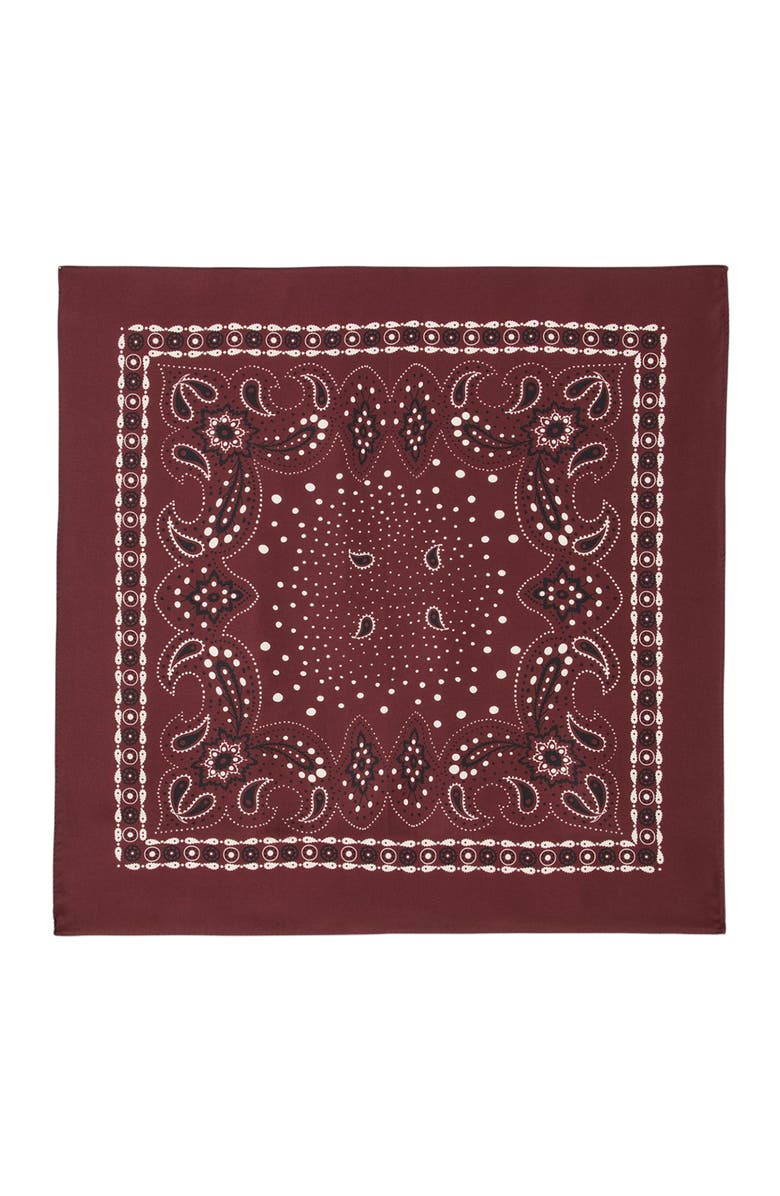SANDRO Silk bandana print scarf, Main, color,