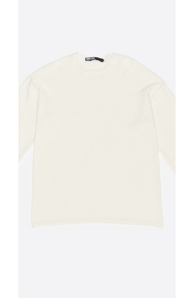 Bimba y Lola Open-Knit Wool Sweater, Alternate, color, Ivory