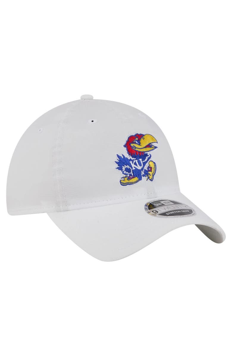 New Era Men's New Era White Kansas Jayhawks Active Ripstop 9TWENTY Adjustable Hat, Alternate, color, White