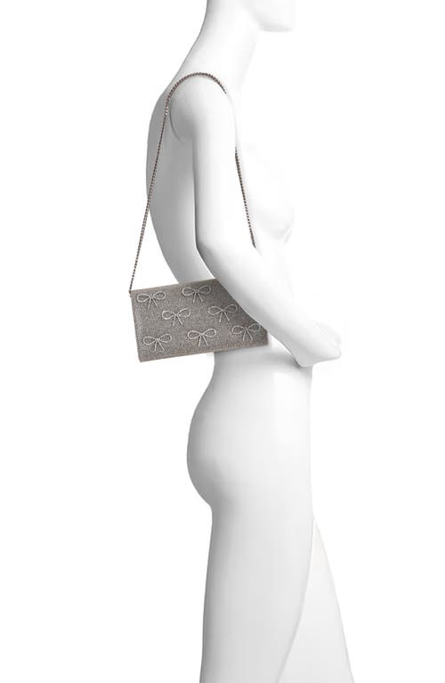 Jewel Badgley Mischka Julia Crystal Bow Flap Clutch
