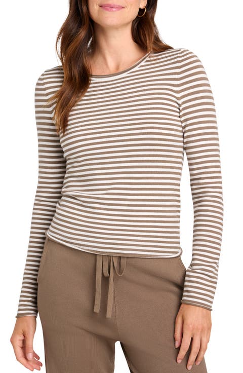 x @cellajaneblog Stripe Layering Long Sleeve T-Shirt