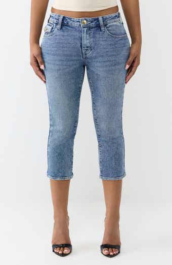 True Religion Flare Flap Pocket Capri Jeans