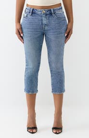 True Religion Flare Flap Pocket Capri Jeans