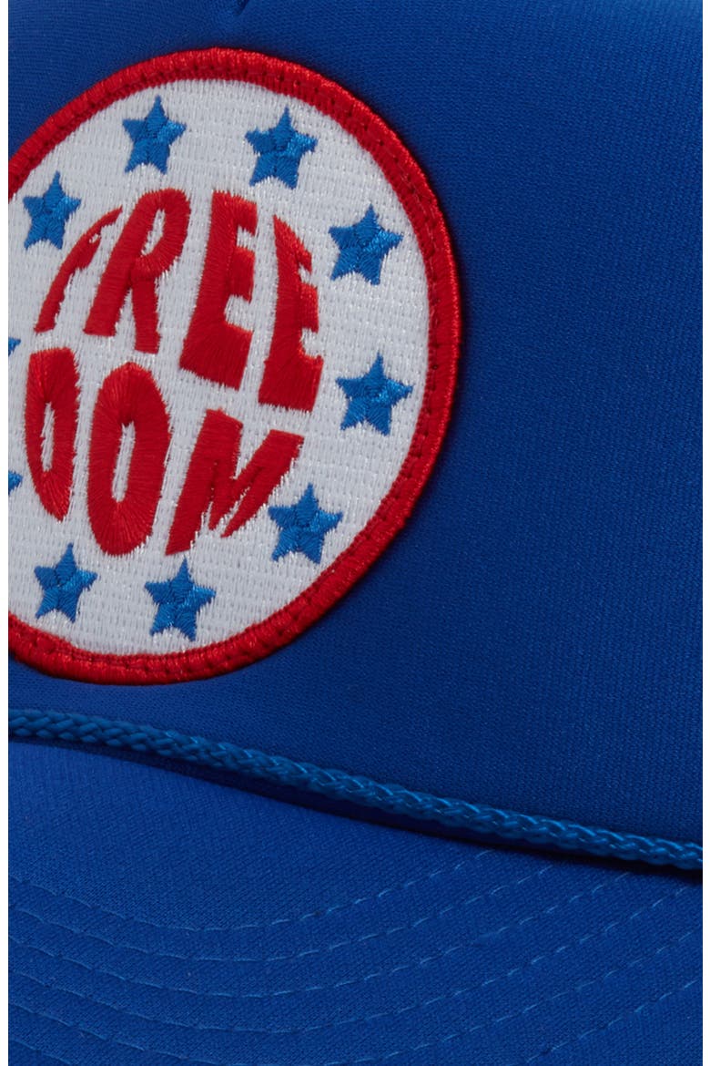 Freedom Patch Trucker Hat, Alternate, color, ROYAL
