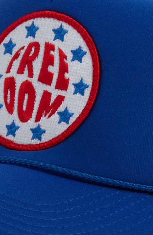 Friday Feelin ' Freedom Patch Trucker Hat In Royal