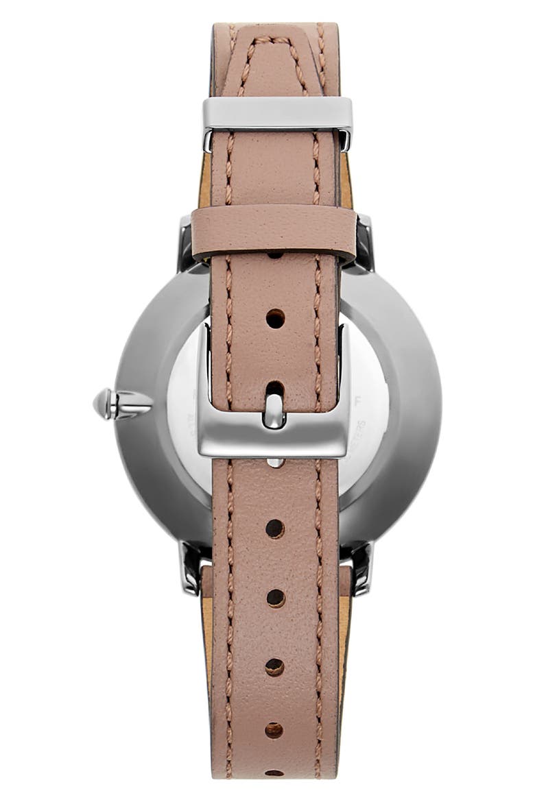 Major Leather Strap Watch, 35mm, Alternate, color, MINK/ GREY