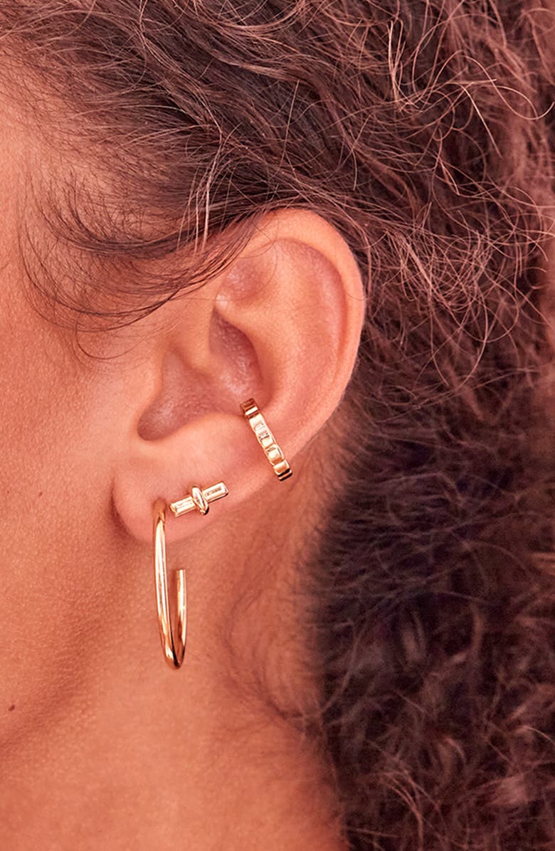 Estella Bartlett XL Hoop Earrings, Alternate, color, Gold