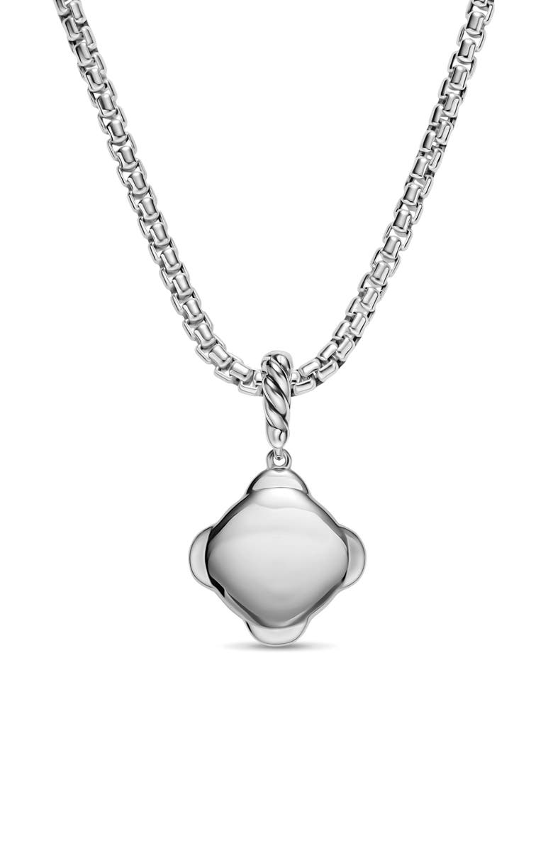 David Yurman DY Logo Cable Collectibles Diamond Amulet Charm, Alternate, color, Silver Pave