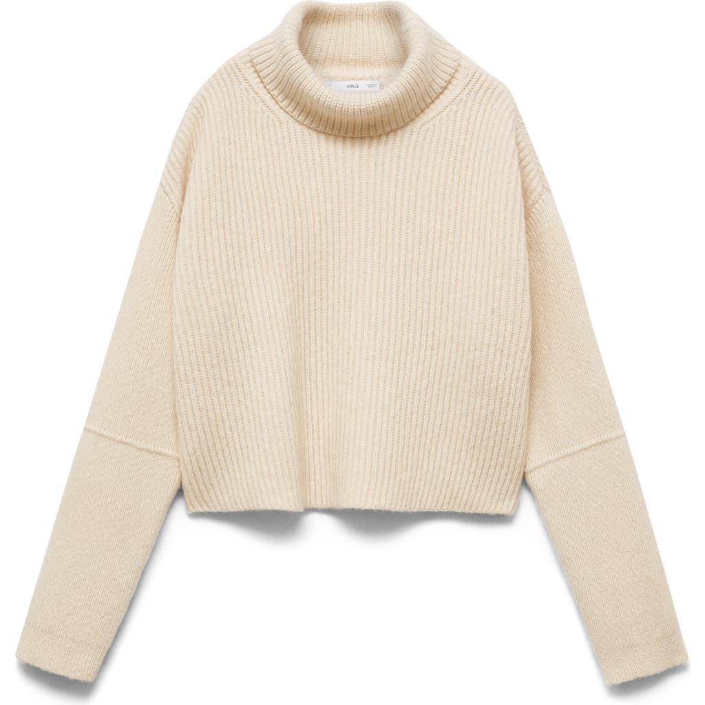 Mango Women's Wool Blend Turtleneck Sweater In Neutral
