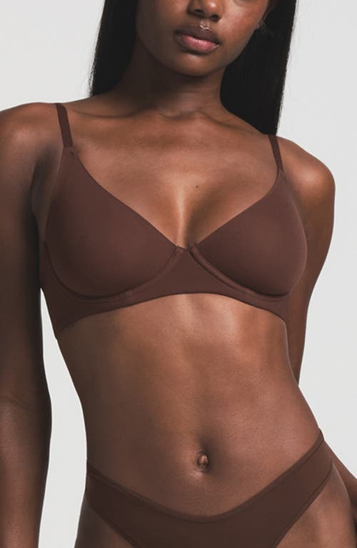 Skims Fits Everybody Unlined Demi Bra In Cocoa