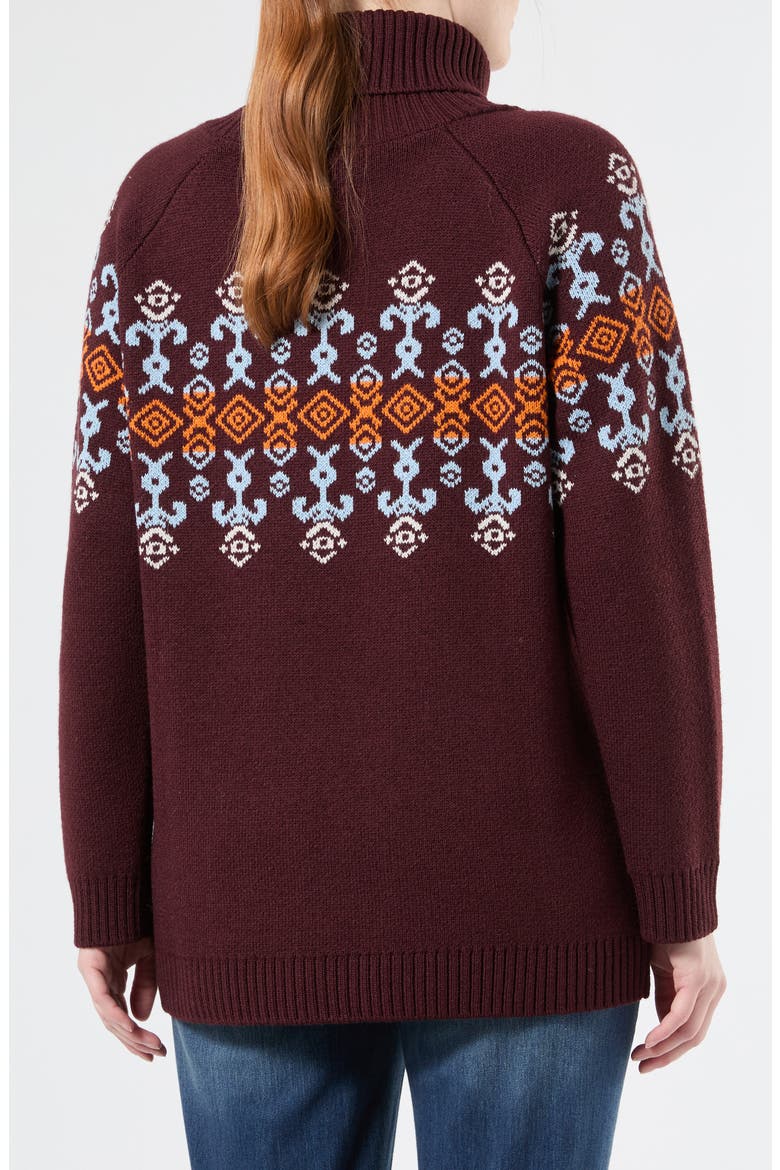 Aerosi Turtleneck Sweater, Alternate, color, BROWN BORDEAUX