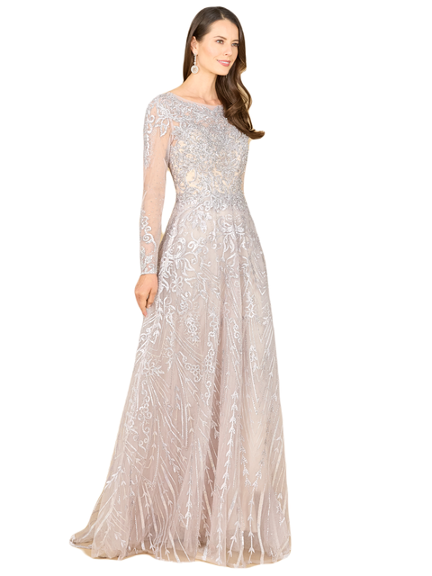 Long Sleeve High Neck Gown
