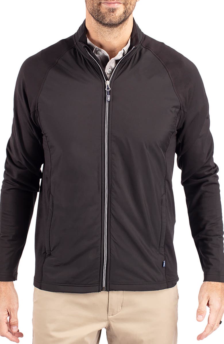 Cutter & Buck Adapt Hybrid Full Zip Jacket, Main, color, Black