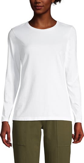 Lands' End Relaxed Supima Cotton Long Sleeve Crew Neck T