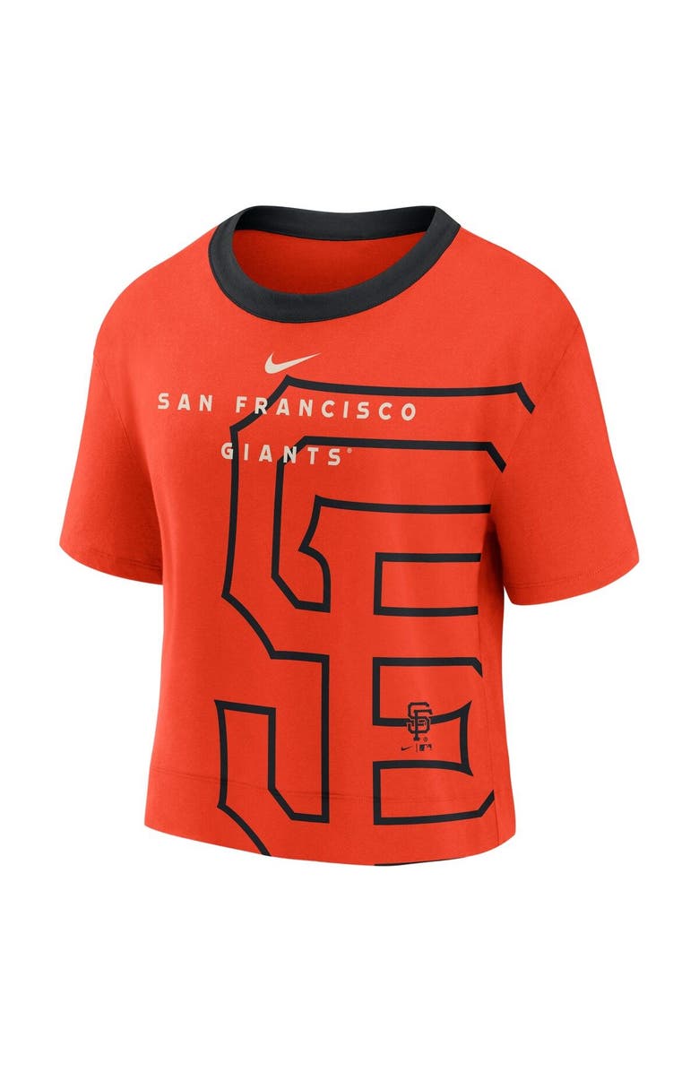 Nike Women's Nike Orange/Black San Francisco Giants Team First High Hip Boxy T-Shirt, Alternate, color, Orange