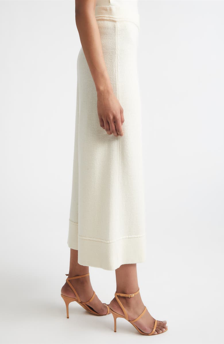ST. JOHN Romy Legacy Crepe Kit Ankle Wide Leg Pants, Alternate, color, Ecru