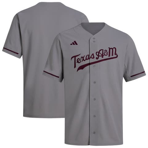 Men's adidas  Gray Texas A&M Aggies Replica Baseball Jersey