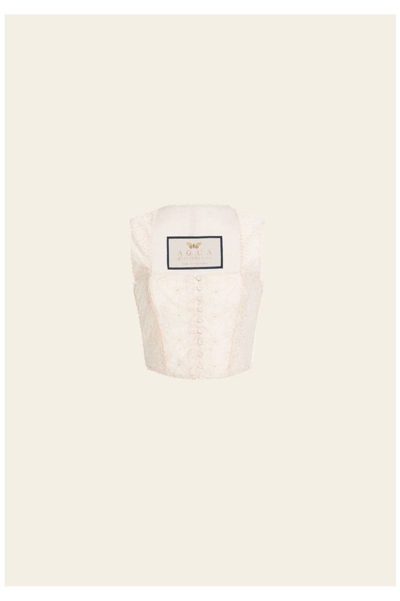 Cornalina Playa Cropped Top, Main, color, Ivory