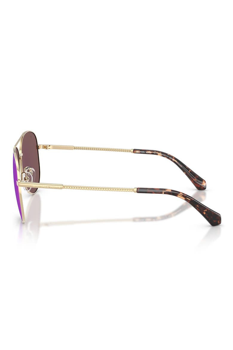 Perledo 58mm Polarized Pilot Sunglasses, Alternate, color, LIGHT GOLD / BLUE POLAR