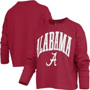 PRESSBOX Women's Pressbox Crimson Alabama Crimson Tide Motley Boxy Waist-Length Long Sleeve T-Shirt