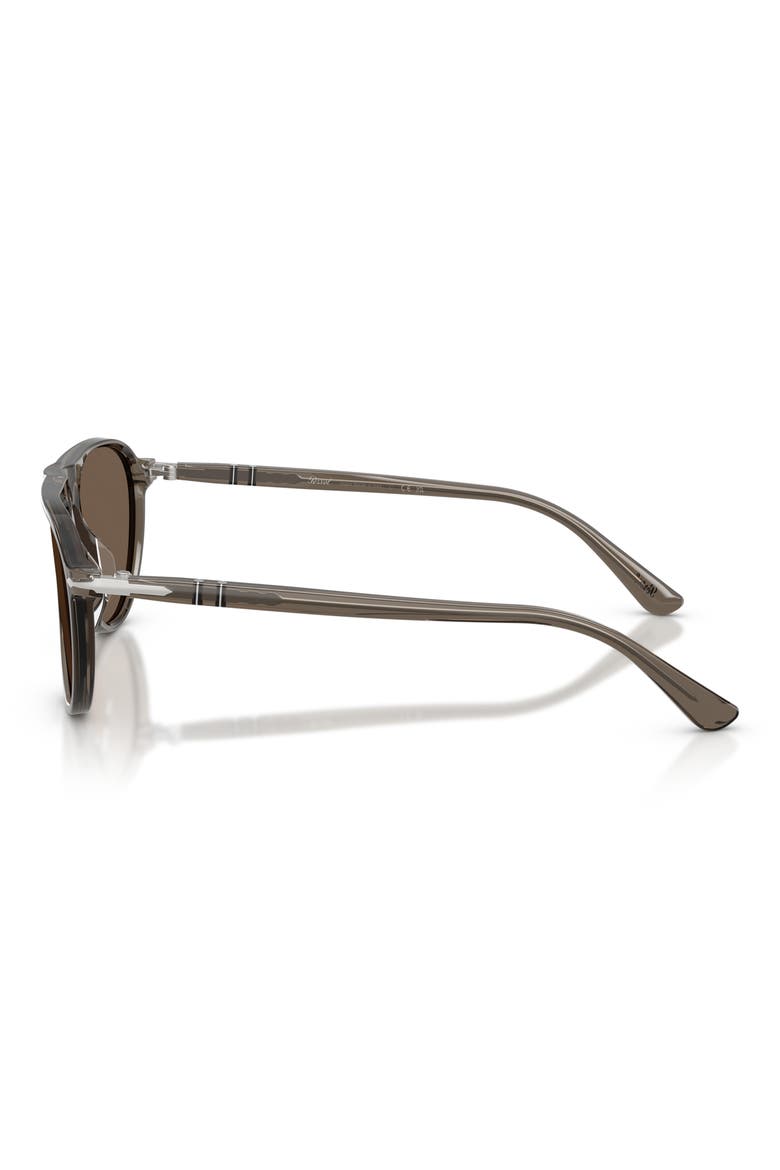 57mm Pilot Sunglasses, Alternate, color, OPAL SMOKE / DARK BROWN